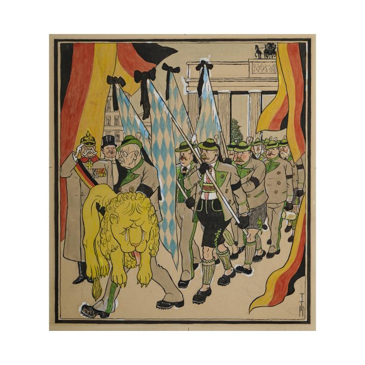 Bild 1 zu Objekt, 'Triumph der Zentralisation', around 1927, Thomas Theodor Heine, 173D 807