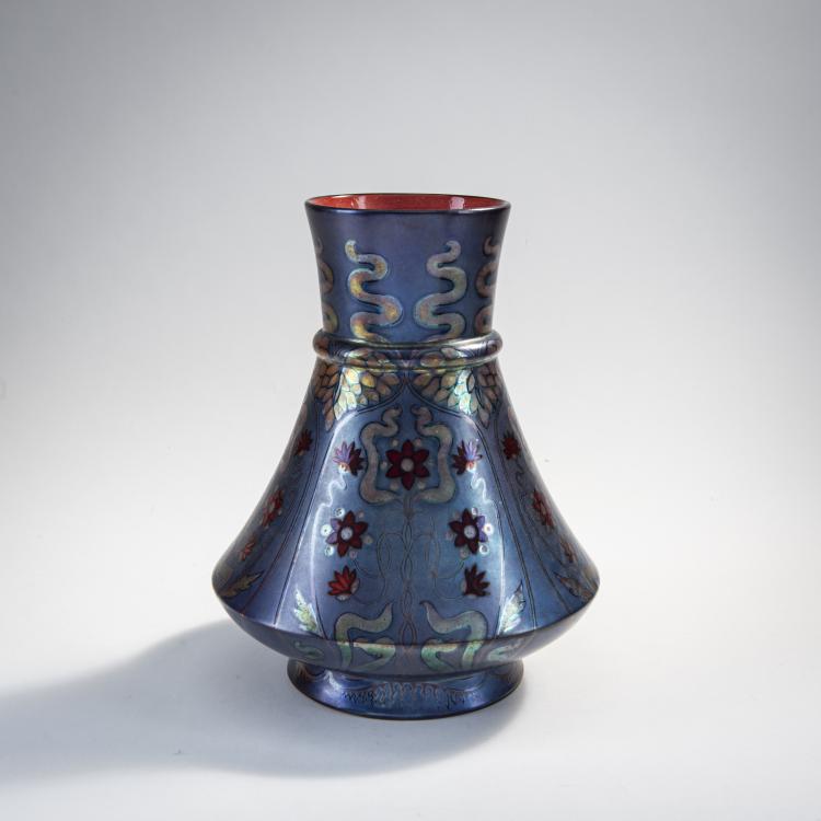 Hauptbild zu Objekt, Vase, 1898-1900, Vilmos Zsolnay, Zsolnay, Vilmos, P&eacute;cs, 174A 400