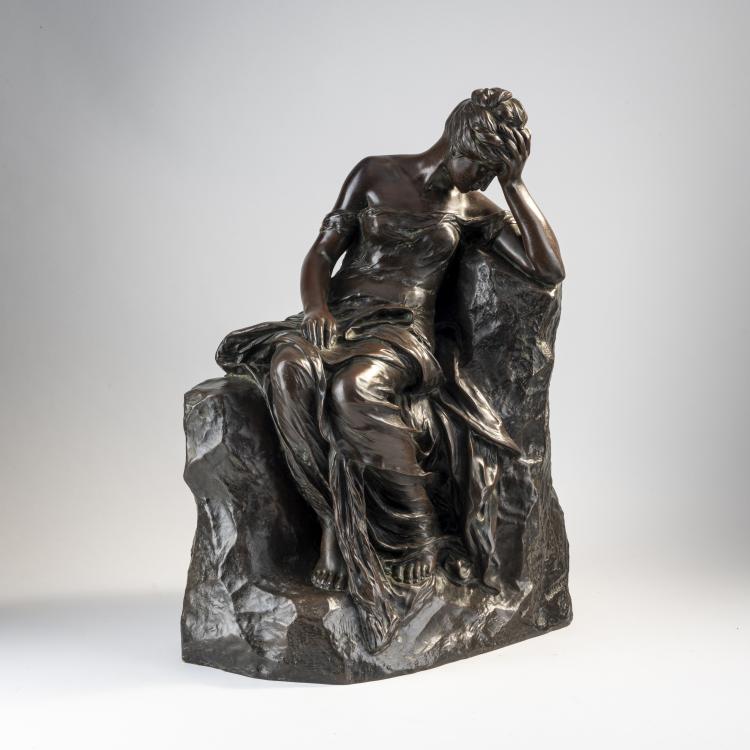 Hauptbild zu Objekt, Bronzefigur 'La Pens&eacute;e', um 1897, Alfred Boucher, Siot, Paris, 174A 279
