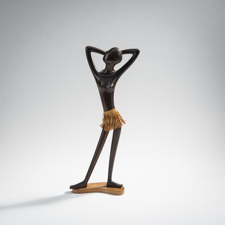 Bild 1 zu Objekt, Holzfigur 'Afrikanerin mit Rock', 1945,  Hagenauer, Hagenauer, Wien, 174A 292