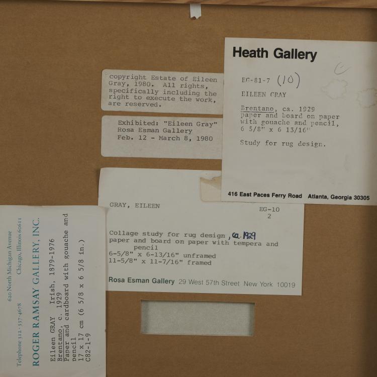 Bild 2 zu Objekt, Sketch for a carpet, c. 1929, Eileen Gray, 175B 86