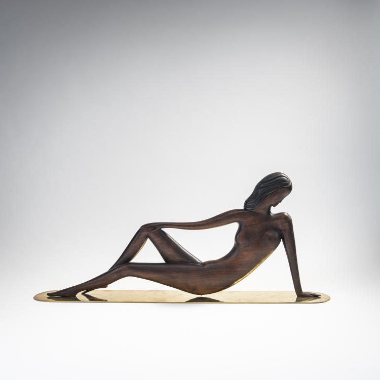 Hauptbild zu Objekt, Liegender Frauenakt, 1950er Jahre,  Hagenauer (zugeschrieben), Hagenauer, Wien (zug./attr.), 174A 294