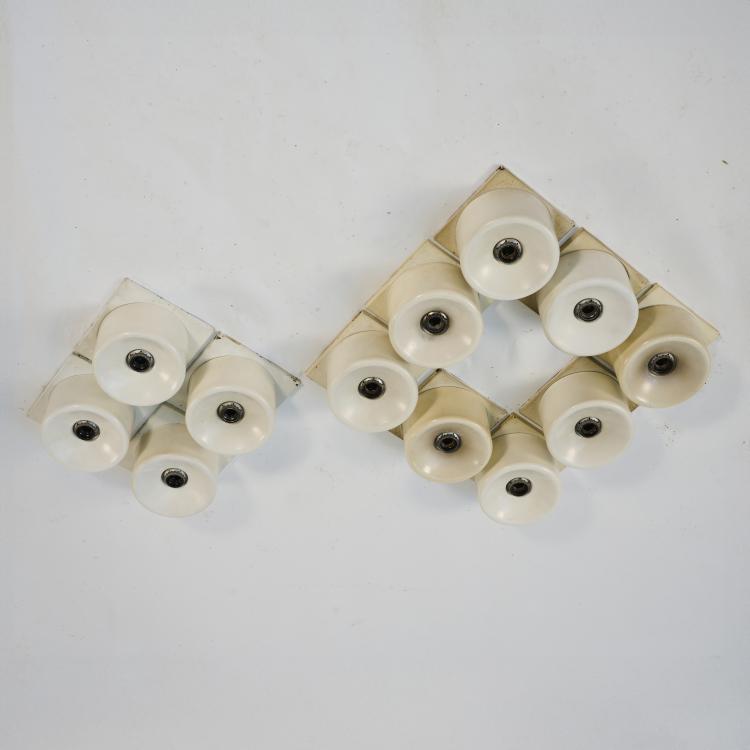 Hauptbild zu Objekt, 12 Deckenleuchten '268', 1971, Cini Boeri, Arteluce, Mailand / Milan, 174B 705