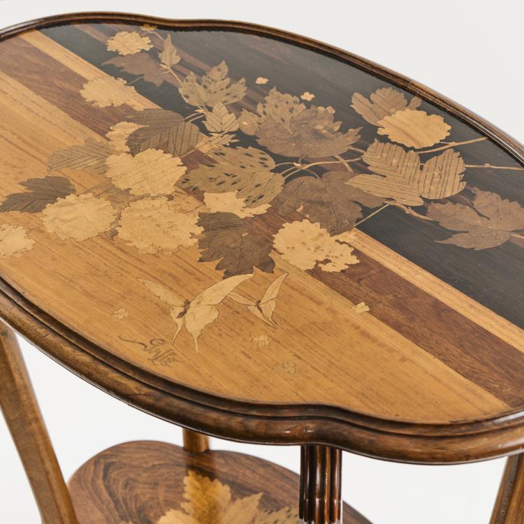 Bild 4 zu Objekt, Side table 'Hortensias et papillons', c. 1900, Emile Gall&eacute;, Gall&eacute;, Nancy, 174A 343