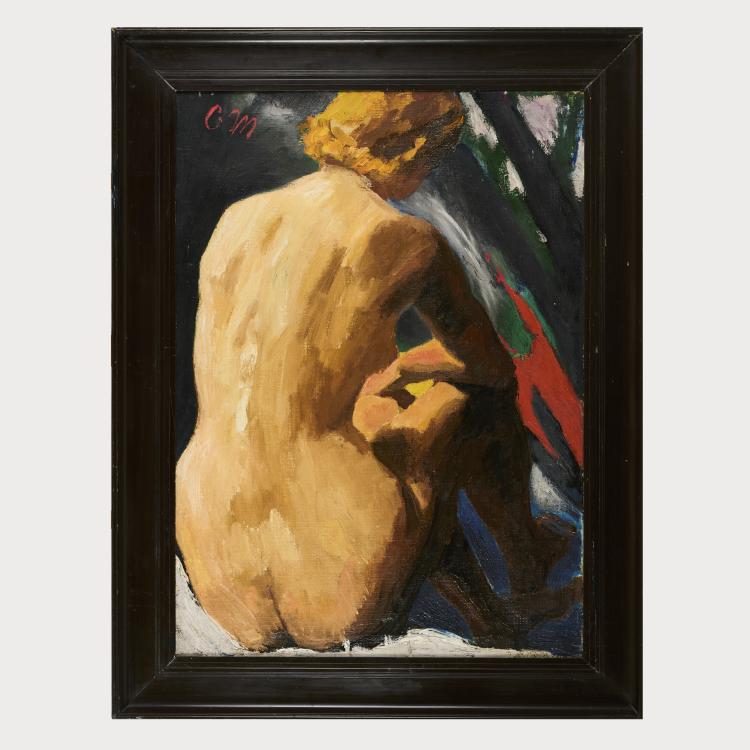 Bild 1 zu Objekt, Female nude in back view, 1938, Carl Otto M&uuml;ller, 175D 685
