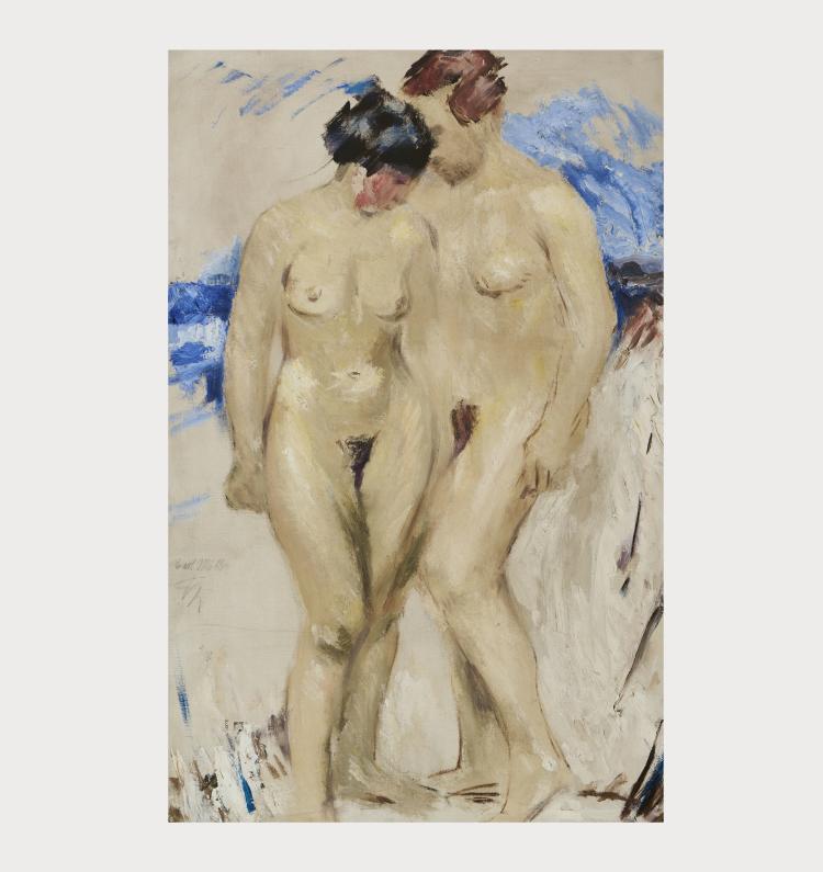 Hauptbild zu Objekt, Nude portrait of a couple, c. 1940, Carl Otto M&uuml;ller, 175D 686