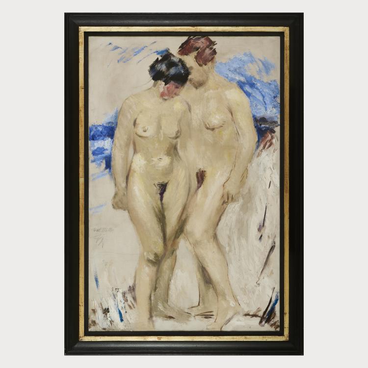 Bild 1 zu Objekt, Nude portrait of a couple, c. 1940, Carl Otto M&uuml;ller, 175D 686