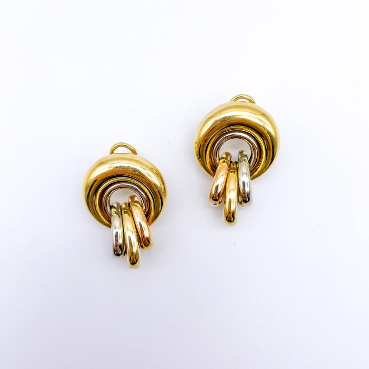 Hauptbild zu Objekt, Paar Vintage 'Trinity' Ohrstecker, Chimento, 174C 872