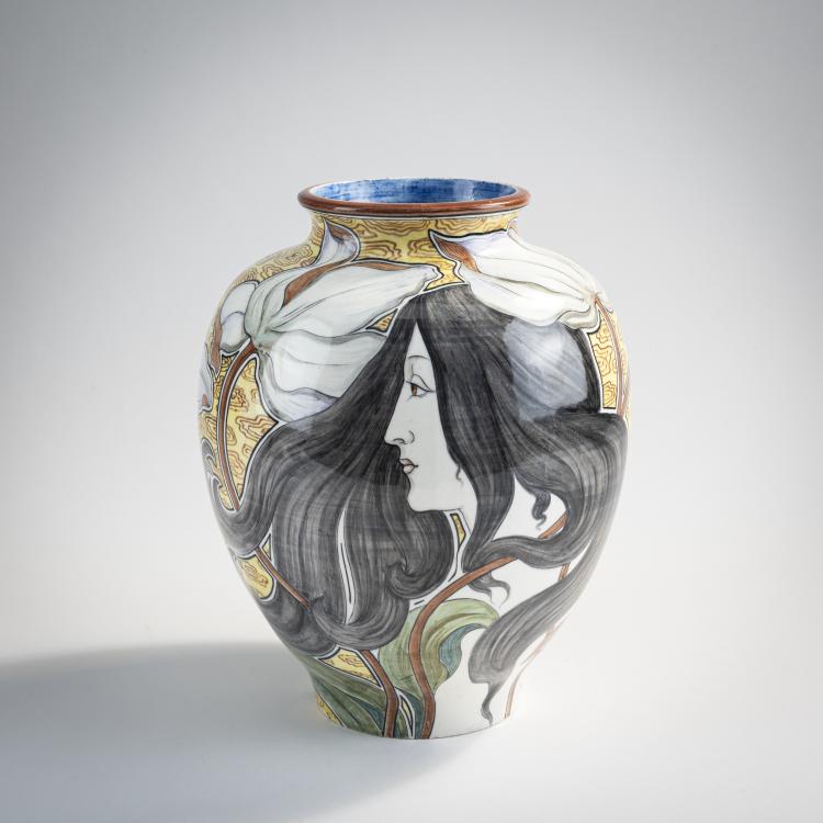 Hauptbild zu Objekt, Vase 'Giglio', um 1900, Societ&agrave; Ceramica di Colonnata, Sesto Fiorentino (zugeschrieben/attributed), 174A 396