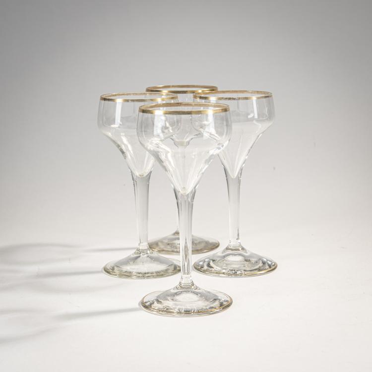 Bild 1 zu Objekt, Vier Weingl&auml;ser, um 1901, Peter Behrens, Poschinger, Benedikt, Oberzwiesel, 174A 245