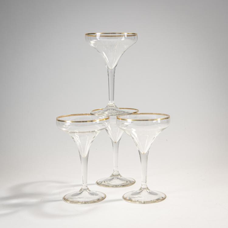 Bild 1 zu Objekt, Vier Sektgl&auml;ser, um 1901, Peter Behrens, Poschinger, Benedikt, Oberzwieselau, 174A 246