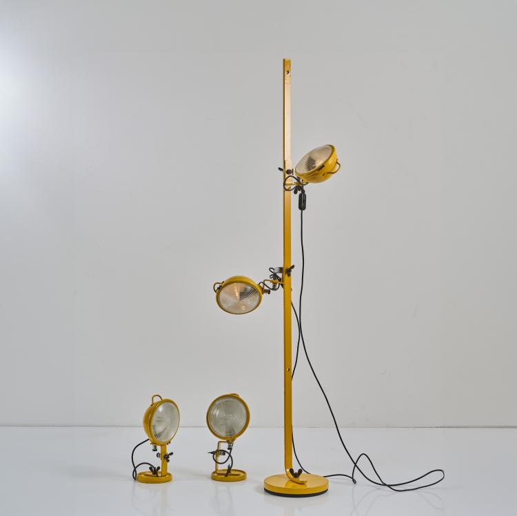 Hauptbild zu Objekt, Floor lamp and two wall lights 'Jeep', c. 1969, Cesare Leonardi,Franca Stagi, Lumenform, Scorz&egrave;, 174B 698