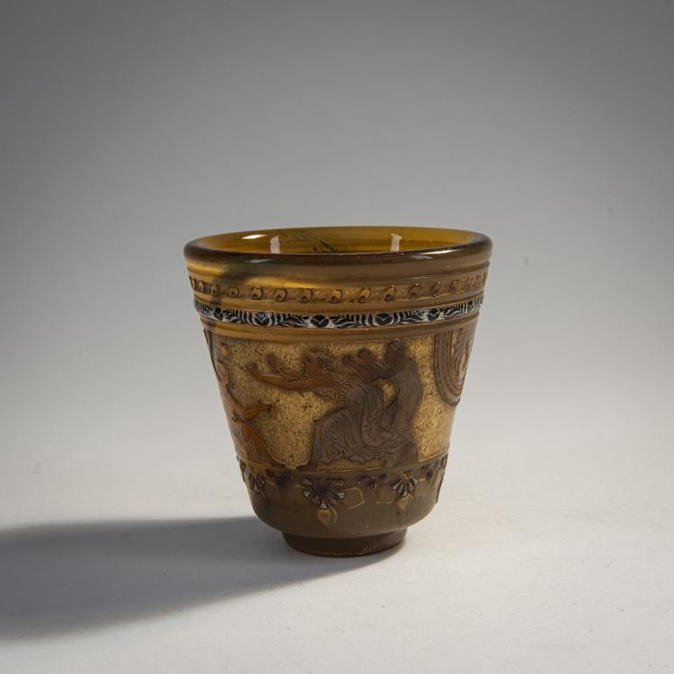 Hauptbild zu Objekt, Vase 'Mythologie', c. 1895, Burgun, Schverer & Cie., Meisenthal, 174A 5