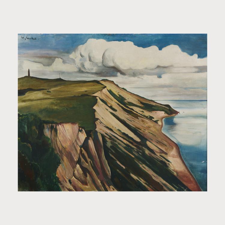 Hauptbild zu Objekt, 'Steilk&uuml;ste von Hiddensee', 1935, Willy Jaeckel, 175D 681