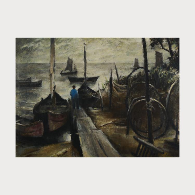 Hauptbild zu Objekt, 'Landung bei Sturm', um 1950, Karl Eulenstein, 175D 680