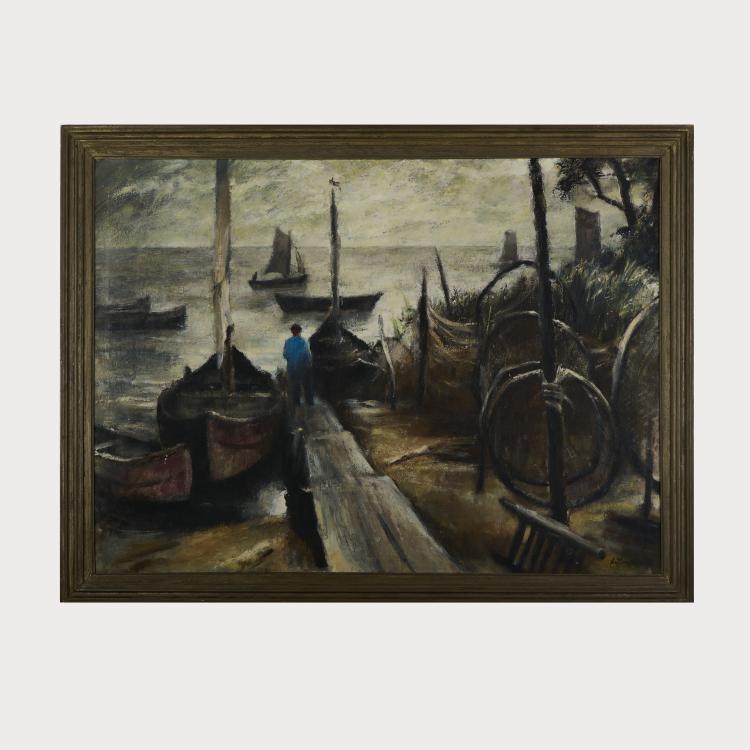 Bild 1 zu Objekt, 'Landung bei Sturm', um 1950, Karl Eulenstein, 175D 680