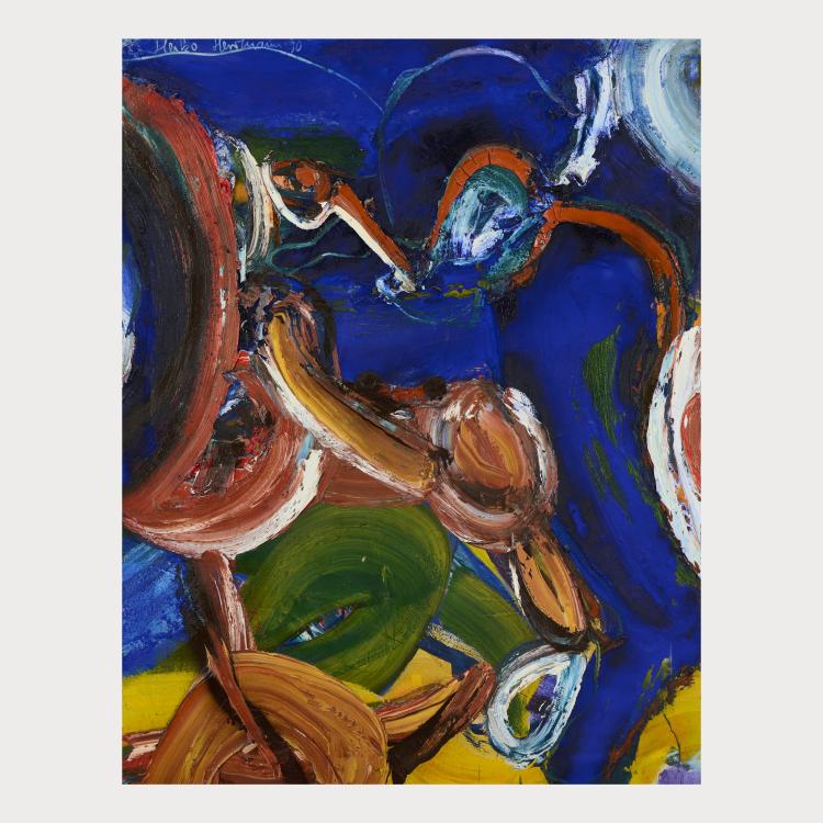 Hauptbild zu Objekt, 'Phyton', 1990 and overpainting on 'Val de Bens', 1989 and an etching, 1991, Heiko Herrmann, 175D 742