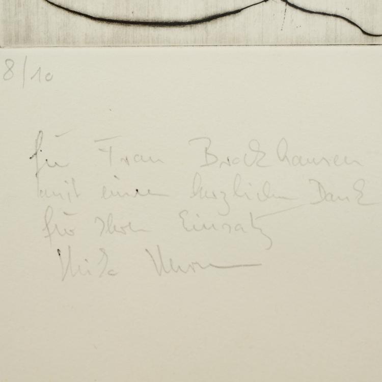 Bild 3 zu Objekt, 'Phyton', 1990 and overpainting on 'Val de Bens', 1989 and an etching, 1991, Heiko Herrmann, 175D 742