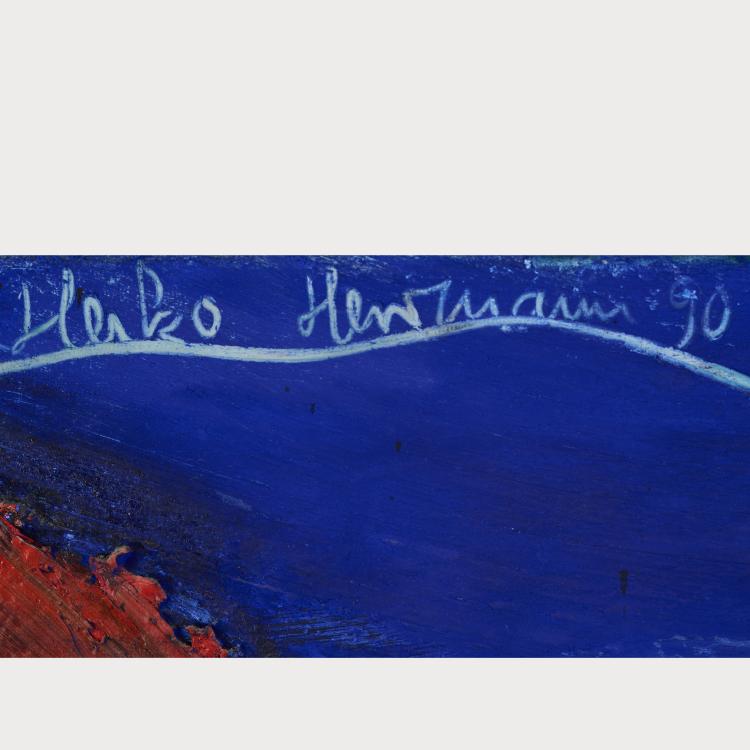 Bild 7 zu Objekt, 'Phyton', 1990 and overpainting on 'Val de Bens', 1989 and an etching, 1991, Heiko Herrmann, 175D 742