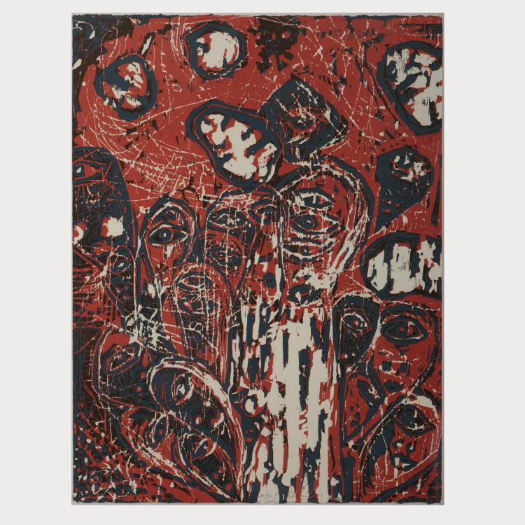 Hauptbild zu Objekt, 'K&ouml;pfler', 1995, Gunter Damisch, 175D 728