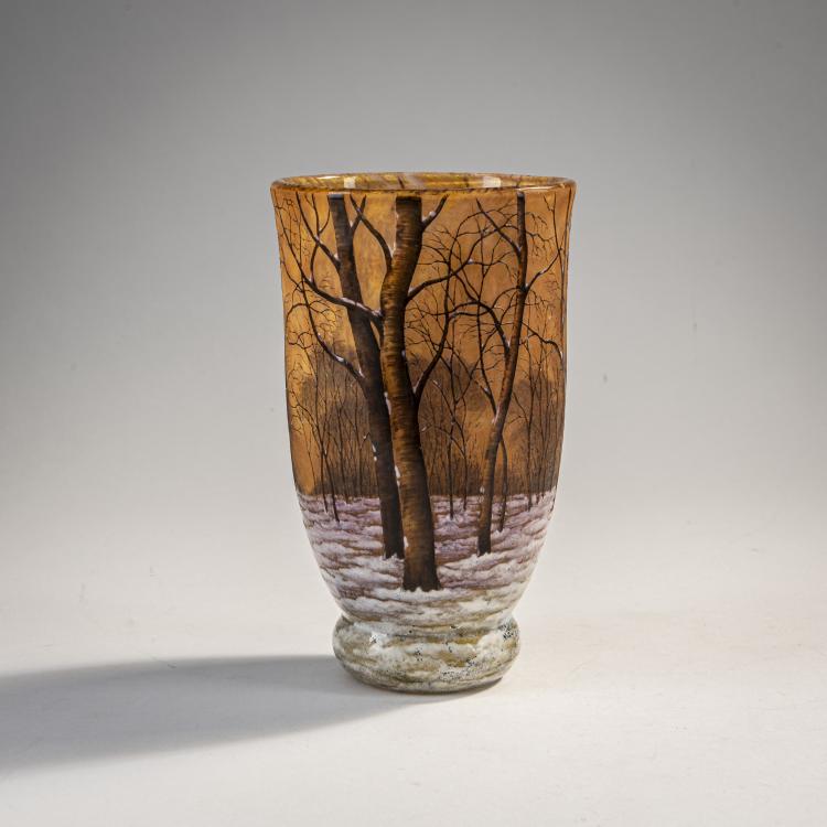 Hauptbild zu Objekt, Vase 'Cr&eacute;puscule neige' oder 'Paysage hiver', um 1902, Daum Fr&egrave;res, Nancy, 174A 30