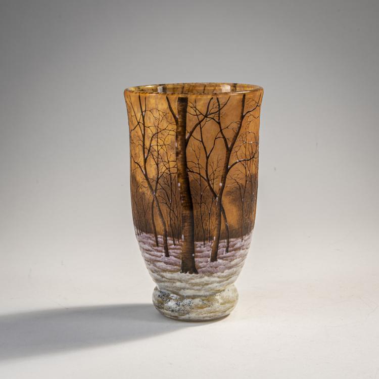 Bild 1 zu Objekt, Vase 'Cr&eacute;puscule neige' oder 'Paysage hiver', um 1902, Daum Fr&egrave;res, Nancy, 174A 30