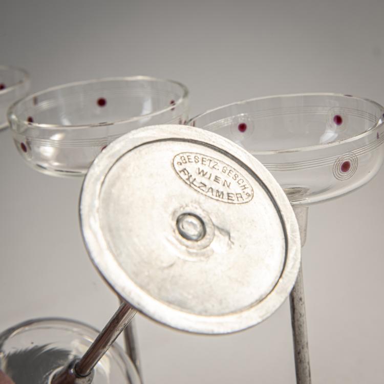 Bild 2 zu Objekt, F&uuml;nf Lik&ouml;rglaser, um 1910, Otto Wagner, Filzamer, August, Wien, 174A 200