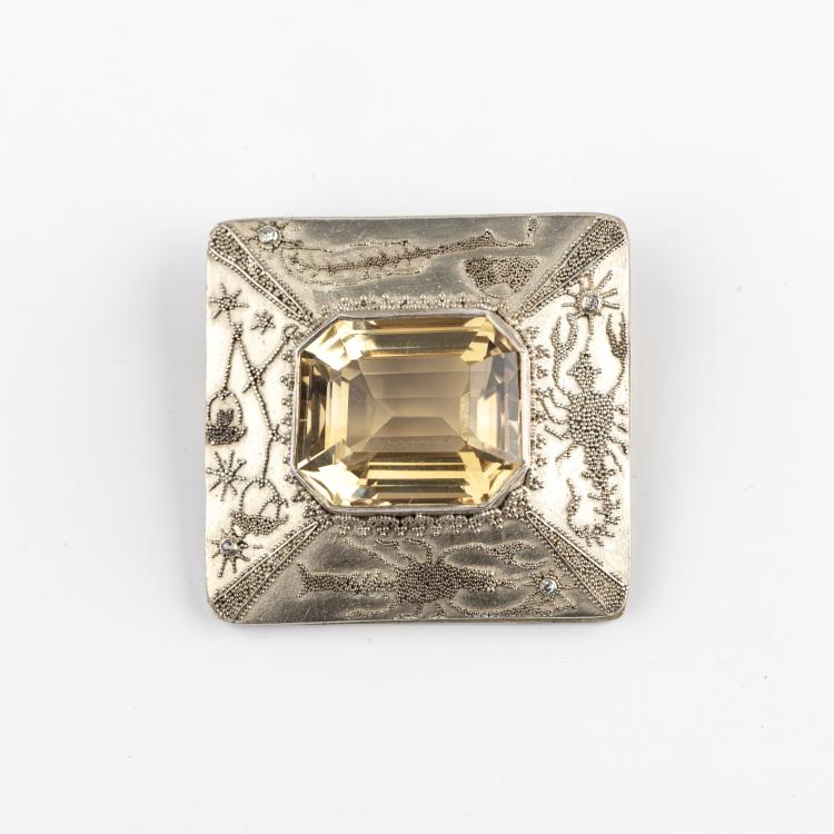 Bild 1 zu Objekt, Brooch with zodiac motifs, 1930s, Wilm, Johann Michael, M&uuml;nchen/Munich, 174C 831