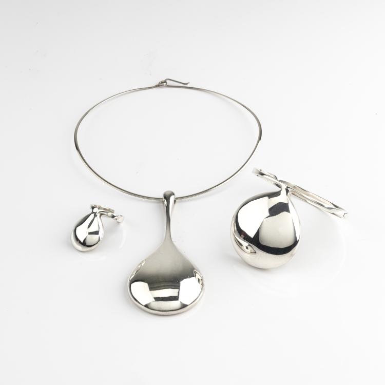 Bild 1 zu Objekt, Three-piece jewelry set, 1970s, Relo, Pforzheim, 174C 1010