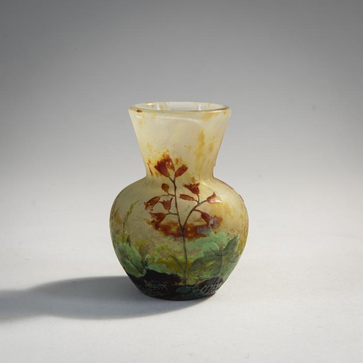 Hauptbild zu Objekt, Kleine Vase 'Bois gentil', 1905-10, Daum Fr&egrave;res, Nancy, 174A 53