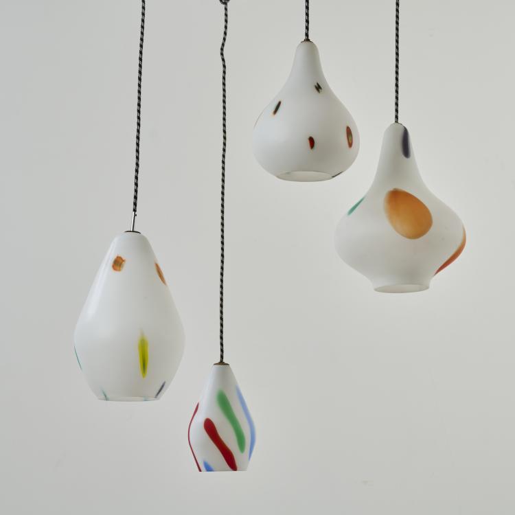 Hauptbild zu Objekt, Four ceiling lights,  c. 1968, Murano, 174B 693