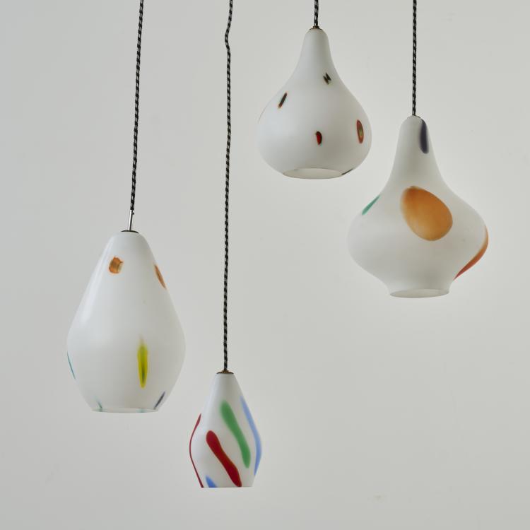 Bild 1 zu Objekt, Four ceiling lights,  c. 1968, Murano, 174B 693