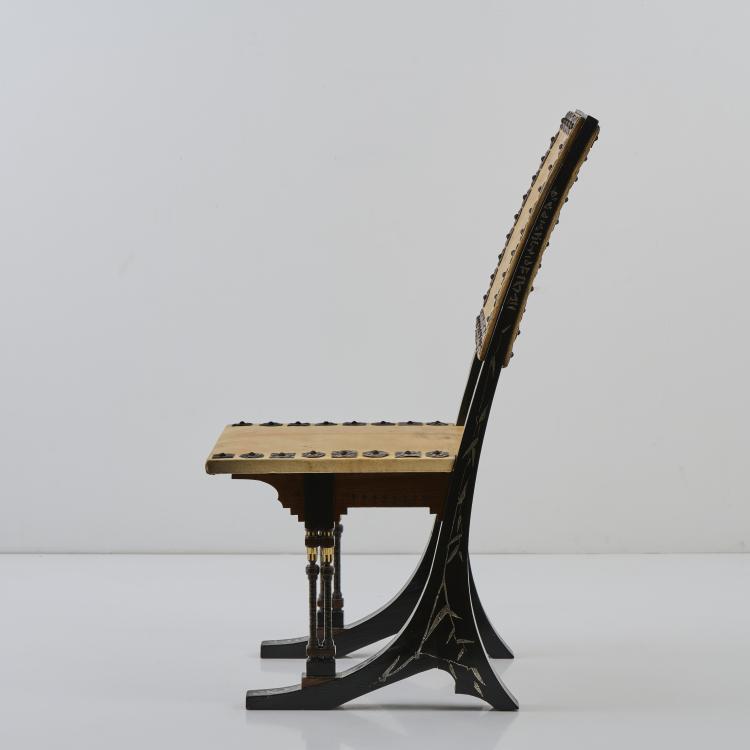 Bild 7 zu Objekt, Stuhl 'Sabre', um 1900, Carlo Bugatti, Bugatti & Cie., Mailand, 174A 332