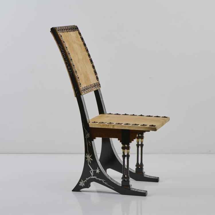 Bild 8 zu Objekt, Stuhl 'Sabre', um 1900, Carlo Bugatti, Bugatti & Cie., Mailand, 174A 332