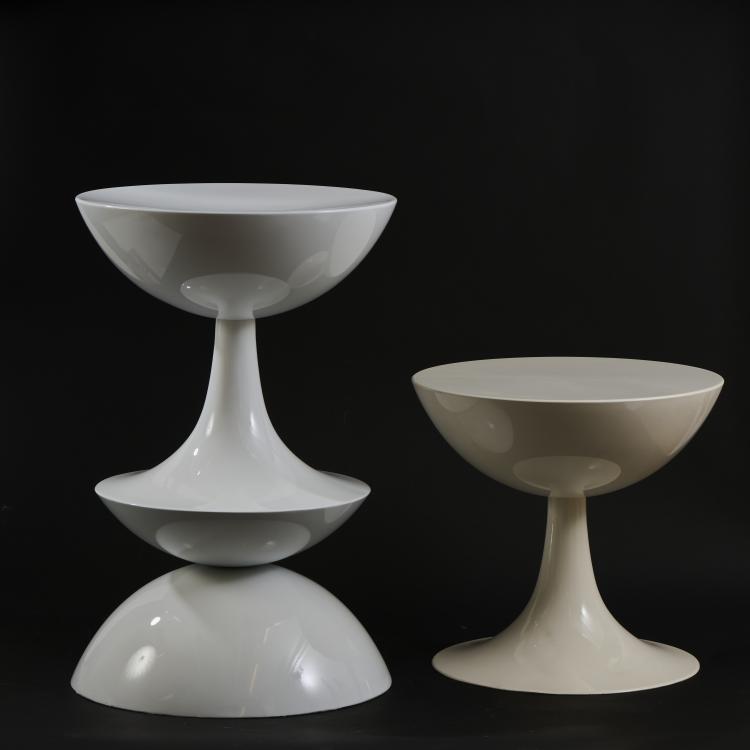 Hauptbild zu Objekt, Zwei Hocker f&uuml;r Domus Danica, 1969, Nanna Ditzel, Odder Maskinfabrik, Odder., 174B 696