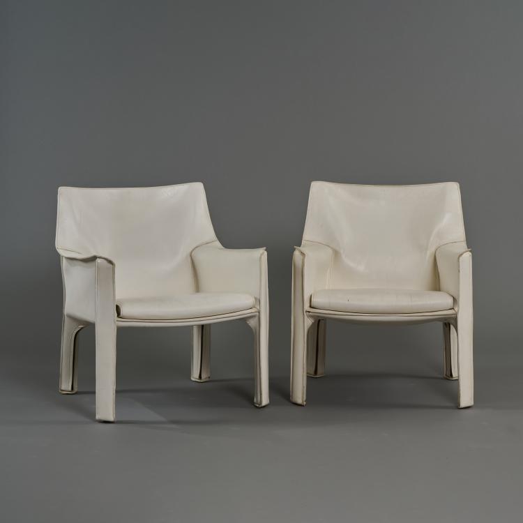 Hauptbild zu Objekt, Two 'CAB 413' armchairs, 1977 (design), Mario Bellini, Cassina, Mailand / Milan, 175A 65