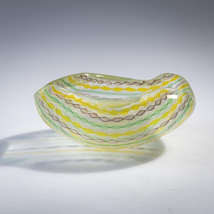 Hauptbild zu Objekt, 'Canne trasversale' bowl, c. 1955, Seguso, Archimede, Murano, 175C 627