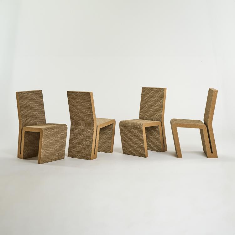 Hauptbild zu Objekt, Four 'Side Chairs', 1972 (design), Frank O. Gehry, Vitra, Birsfelden, 175A 37