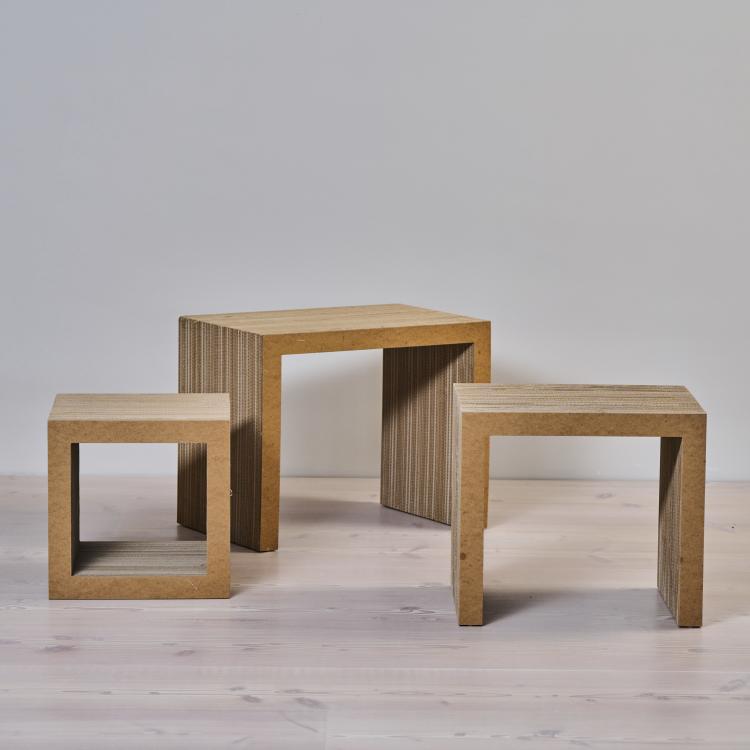 Hauptbild zu Objekt, Three 'Low Table Set' nesting tables, 1972 (design), Frank O. Gehry, Vitra, Birsfelden, 175A 35