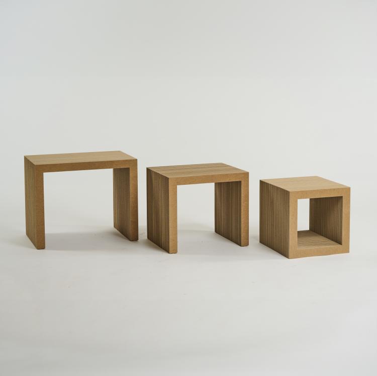 Hauptbild zu Objekt, Three 'Low Table Set' nesting tables 1972 (design), Frank O. Gehry, Vitra, Birsfelden, 175A 33