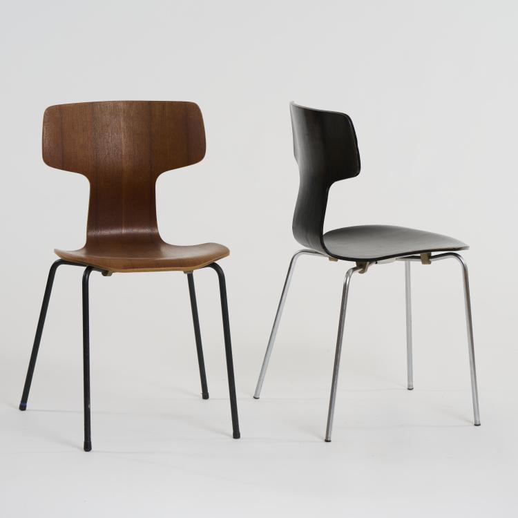 Hauptbild zu Objekt, Two '3103' chairs, 1955 (design), Arne Jacobsen, Hansen, Fritz, Kopenhagen, 175A 30