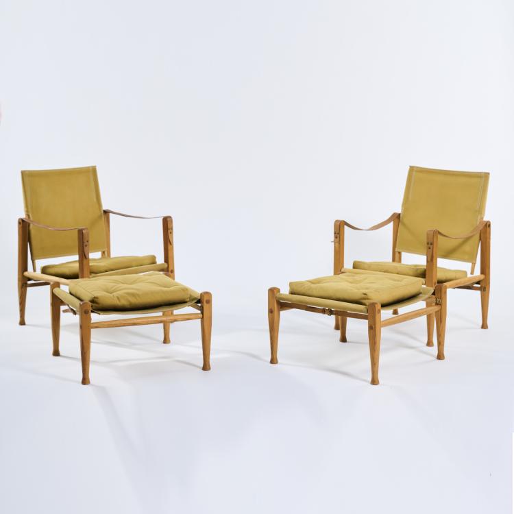 Bild 2 zu Objekt, Two 'Safari' armchairs with footstools, 1933 (design), Kaare Klint, Rasmussen, Rud., Snedkerier Aps, Kopenhagen, 175A 22