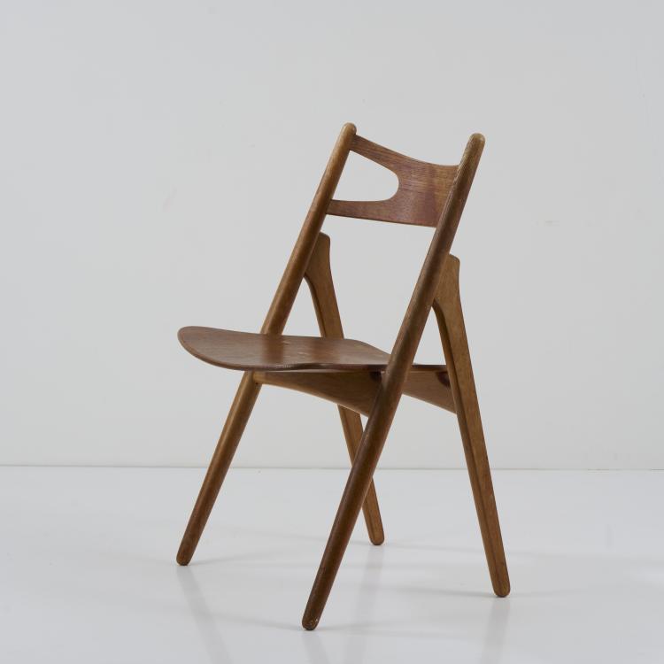 Hauptbild zu Objekt, 'CH 29 Sawbuck chair', c. 1950, Hans J. Wegner, Carl Hansen & Son, Odense, 174B 586
