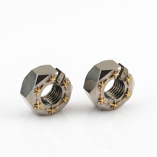 Pair of earrings 'Muttern mit Sternen Nr. 1', 1990