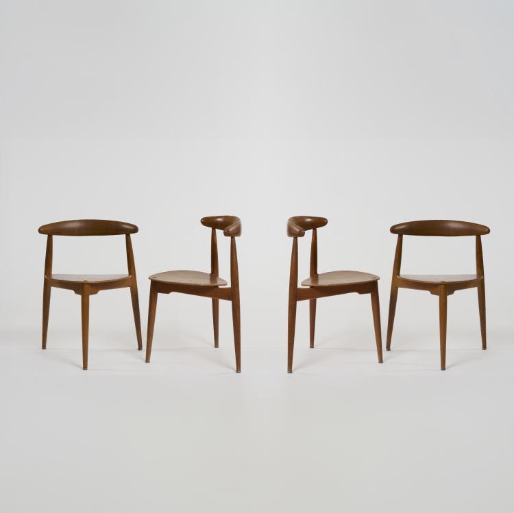Hauptbild zu Objekt, Four 'FH 4103' chairs, 1952 (design), Hans J. Wegner, Hansen, Fritz, Kopenhagen, 175A 40