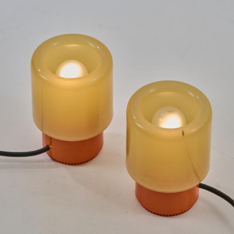 Hauptbild zu Objekt, Two 'Tic Tac' table lights, 1970, Giotto Stoppino, Kartell, Noviglio, 174B 703