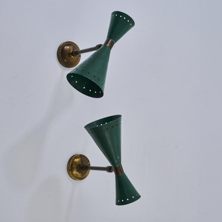 Bild 1 zu Objekt, Zwei Wandleuchten, 1950er Jahre, Italien Italy, 174B 607