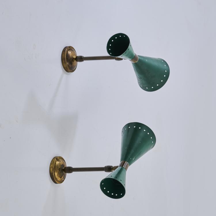 Bild 2 zu Objekt, Zwei Wandleuchten, 1950er Jahre, Italien Italy, 174B 607