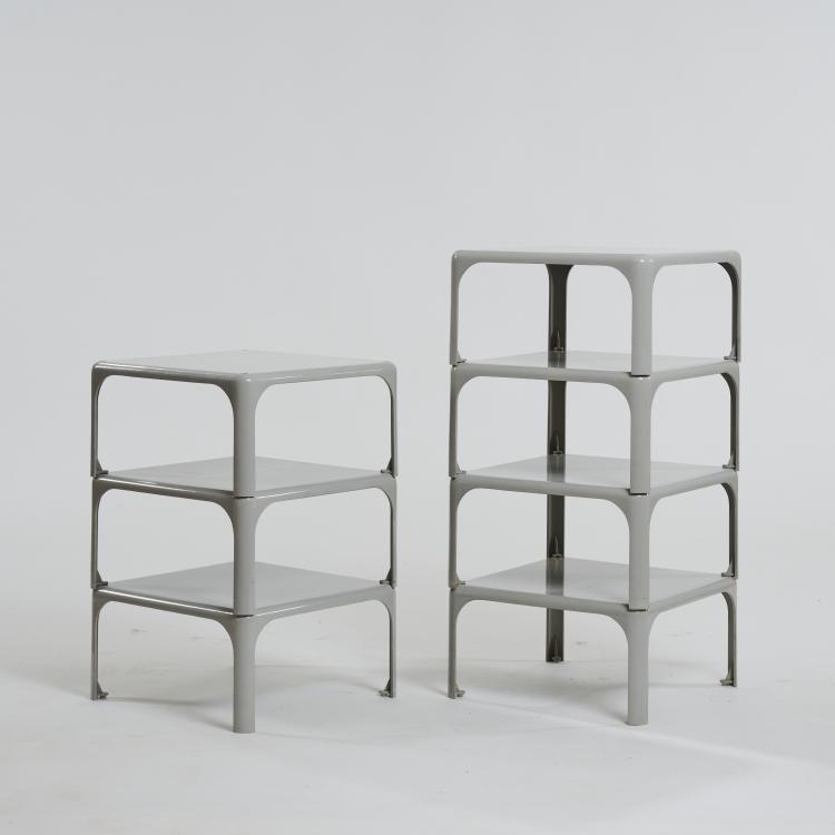 Bild 1 zu Objekt, Seven 'Demetrio 45'/'Elena' stacking tables, 1966, Vico Magistretti, Artemide, Mailand / Milan, 174B 682