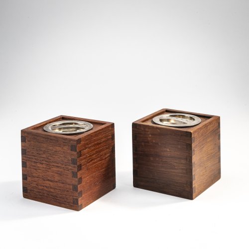 Two tea caddies, 1955